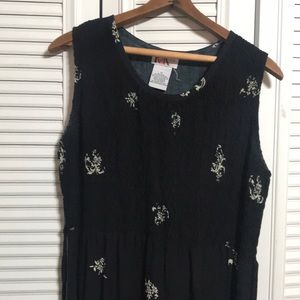 Black and white side button vintage dress
